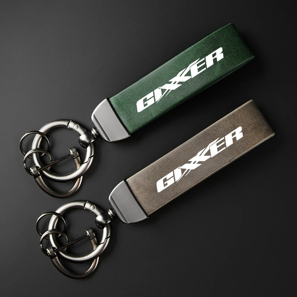 

For Suzuki gixxer 150 250 sf gixxer 155 High-Grade Leather Motorcycle Keychain Holder Keyring Accessories