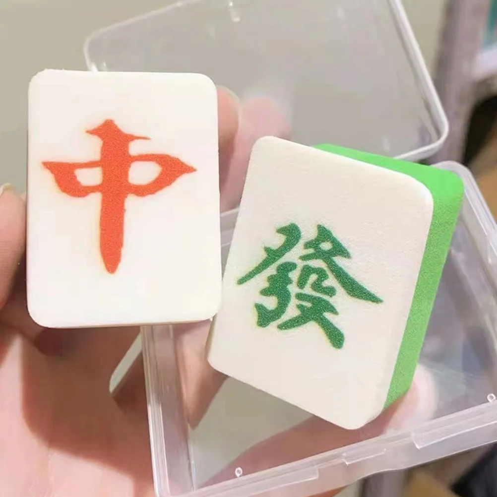 

4Pcs Makeup Puff Sponge Foundation Applicator Mahjong Tool for Powder Concealer Liquid Isolation Fine Workmanship