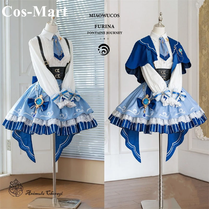 

Cos-Mart Genshin Impact Focalors Furina Cosplay Costume Hot Game Furina de Fontaine School Halloween Dance Role Play