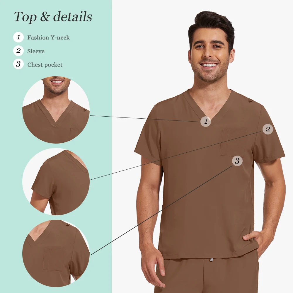 الملحقات الطبية زي المستشفى رجل فرك الحيوانات الأليفة عيادة البيطرية موحدة الصيدلة معطف المختبر بنطال رياضي مجموعات فرك الأسنان