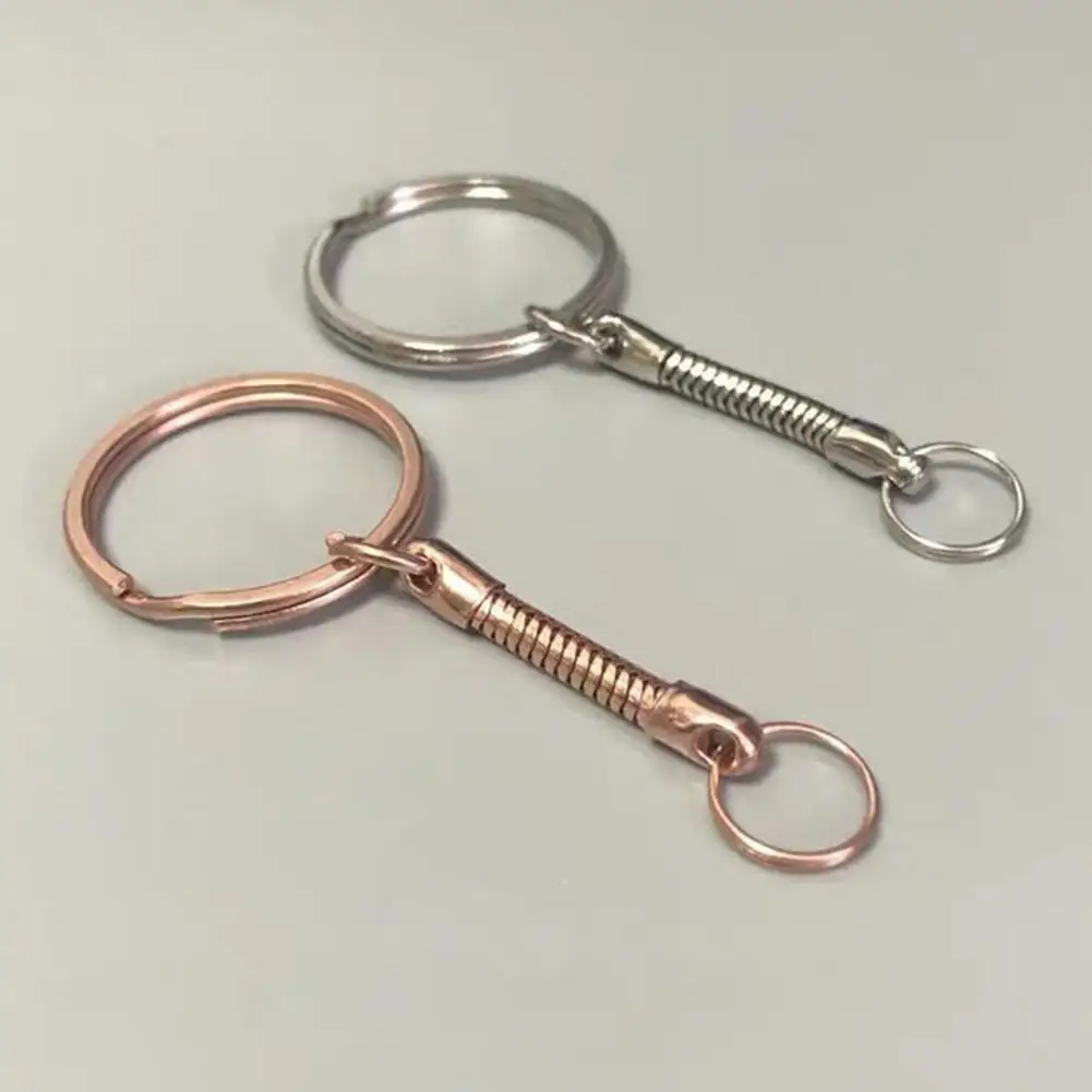 Metal Chain Keychain Split Rings Keyfob Key Rings Lobster Clasp Key Pendant Key Ring Holder Jewelry Hanging Chain DIY Keyring