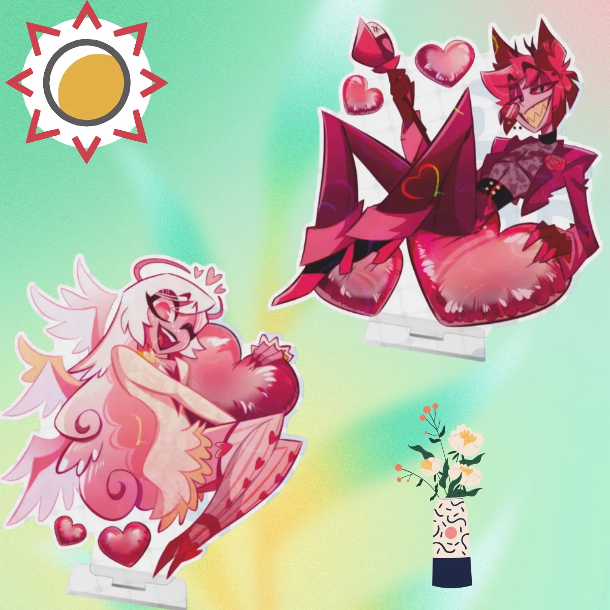 

15Cm Anime Acrylic Standing Sign for Hazbin Hotel ANiffty Alastor Vaggie Angel Dust Peripheral Ornaments Collection Gift