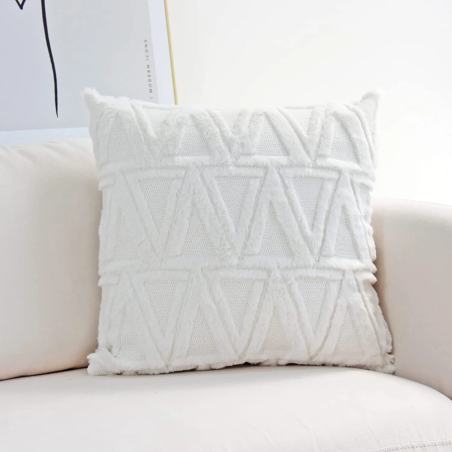 Funda Cojines De 45x45 Plush Pillow Cover for Sofa Living Room Decorative Pillowcase Soft Plain Cushion Cover Nordic Pillowcase