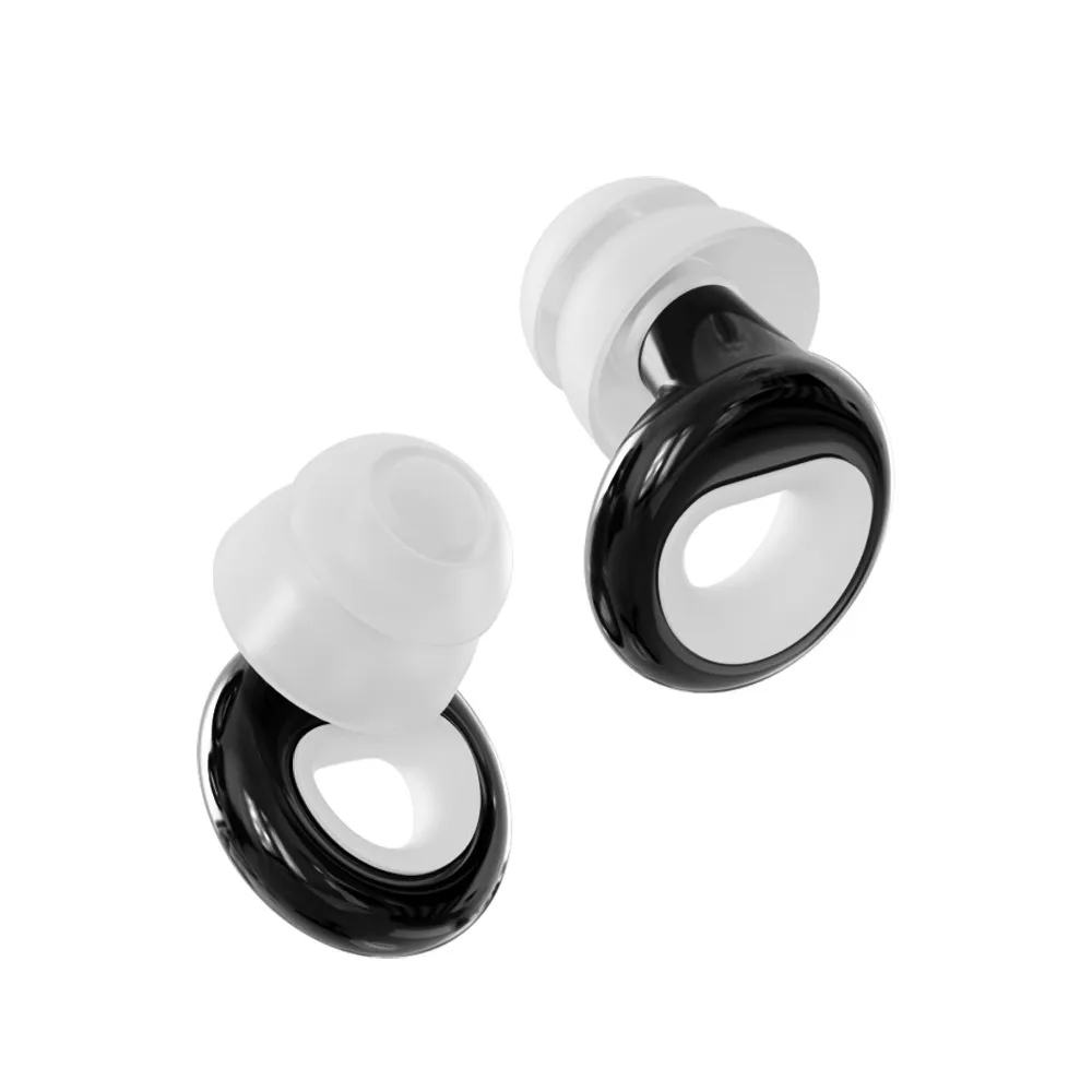 Hypoallergenic Double-Layer Silicone Earplugs with Lanyard Noise Reducing Ear Inserts for Bathing And Aquatic Sports