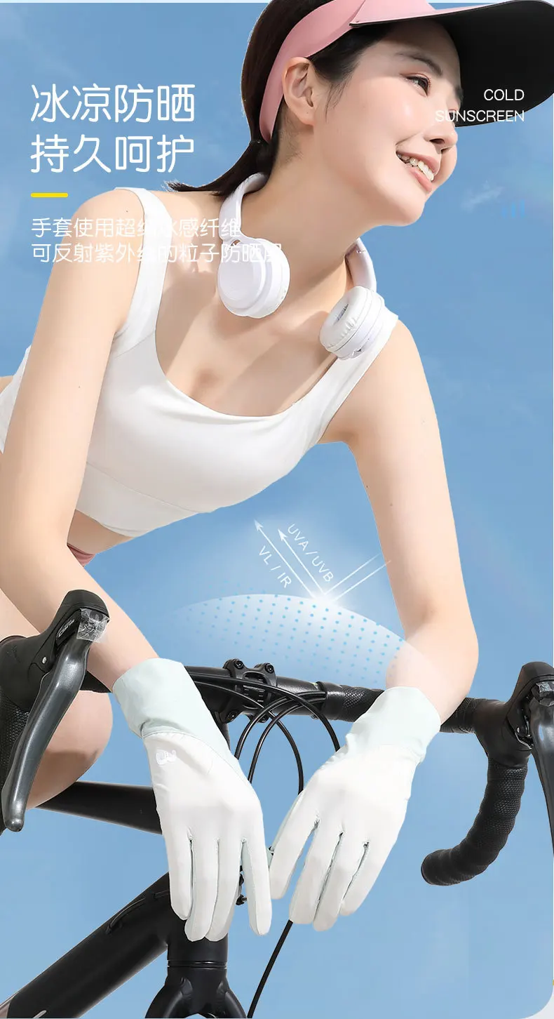 Mulheres verão luvas de proteção solar fino leve respirável esportes ao ar livre 자caminhadas acampamento ciclismo mtb acessórios