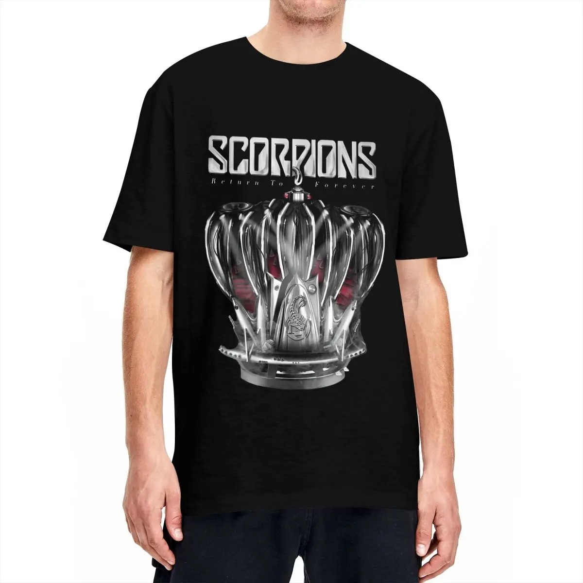 Scorpions Metal Rock Music Band T-Shirt Beach Germany Casual T-Shirts Cotton Hip Hop Tee Shirt For Men's Short-Sleeve Top Tees