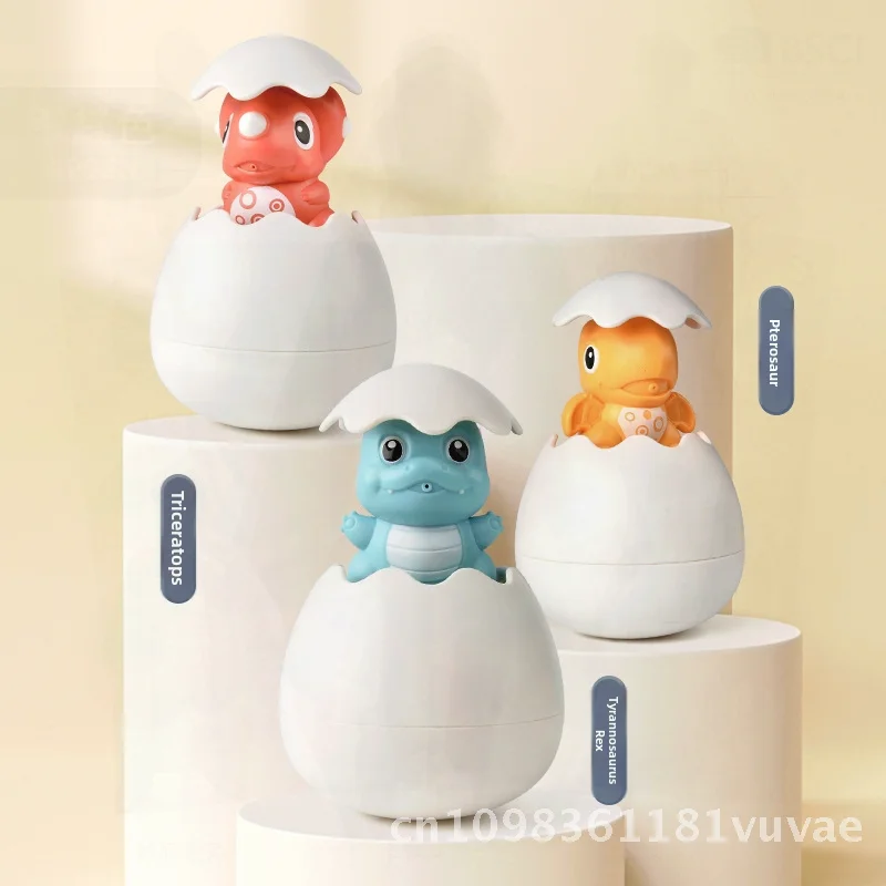 Badspeelgoed voor kinderen Drijvende dinosaurussen en gele eenden Waternevel Speelset voor baby's van 1-2 jaar oud 3-pack visuele greep