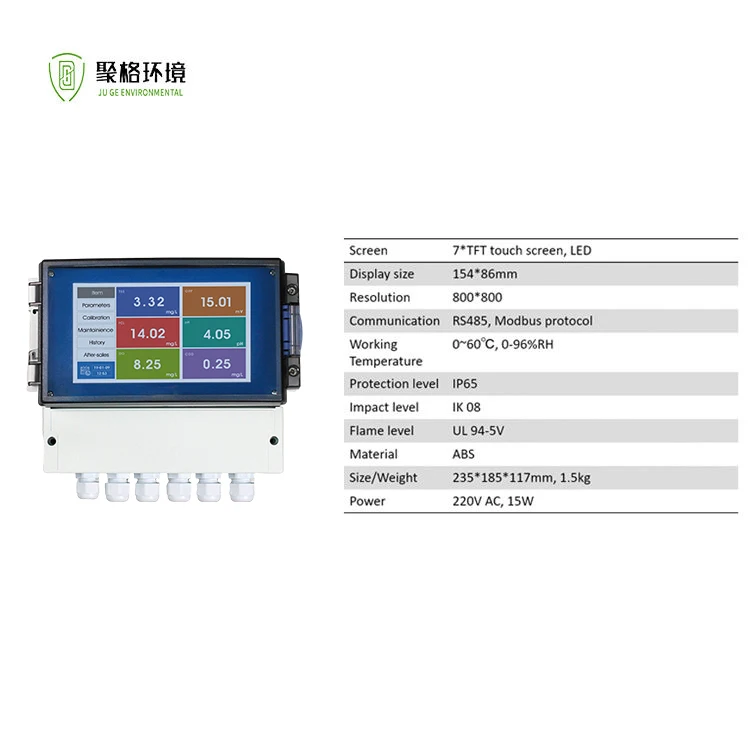 Multi-Parameter 5-in-1 Water Quality Monitor Conductivity Meter PH ORP Mlss Do TDS Salinity Analyzer Water Quality Tester