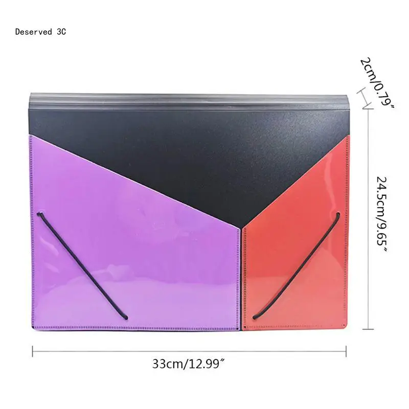 Expanding Multi-layer File Folder Document 13 Pockets Accordion Bag for Documents