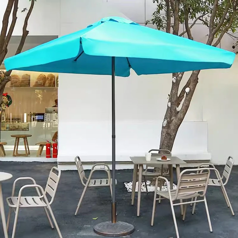 2 meter square Outdoor Patio Sunshade 8 Bones steel frame folding garden parasol umbrella 6 colors for coffee shop ( no base )