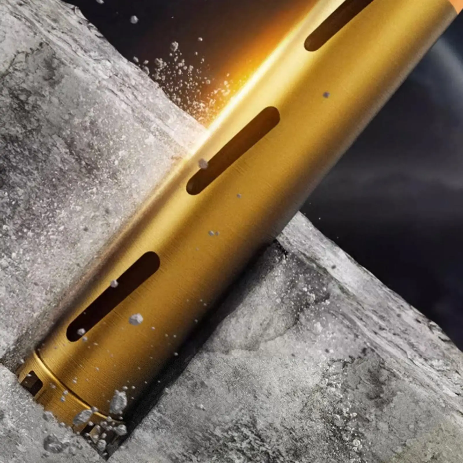 

Dry Diamond Core Drill Round Hex Shank Core Bit Replacement Drill Depth Holesaw for Marble Rock Brick Reinforced