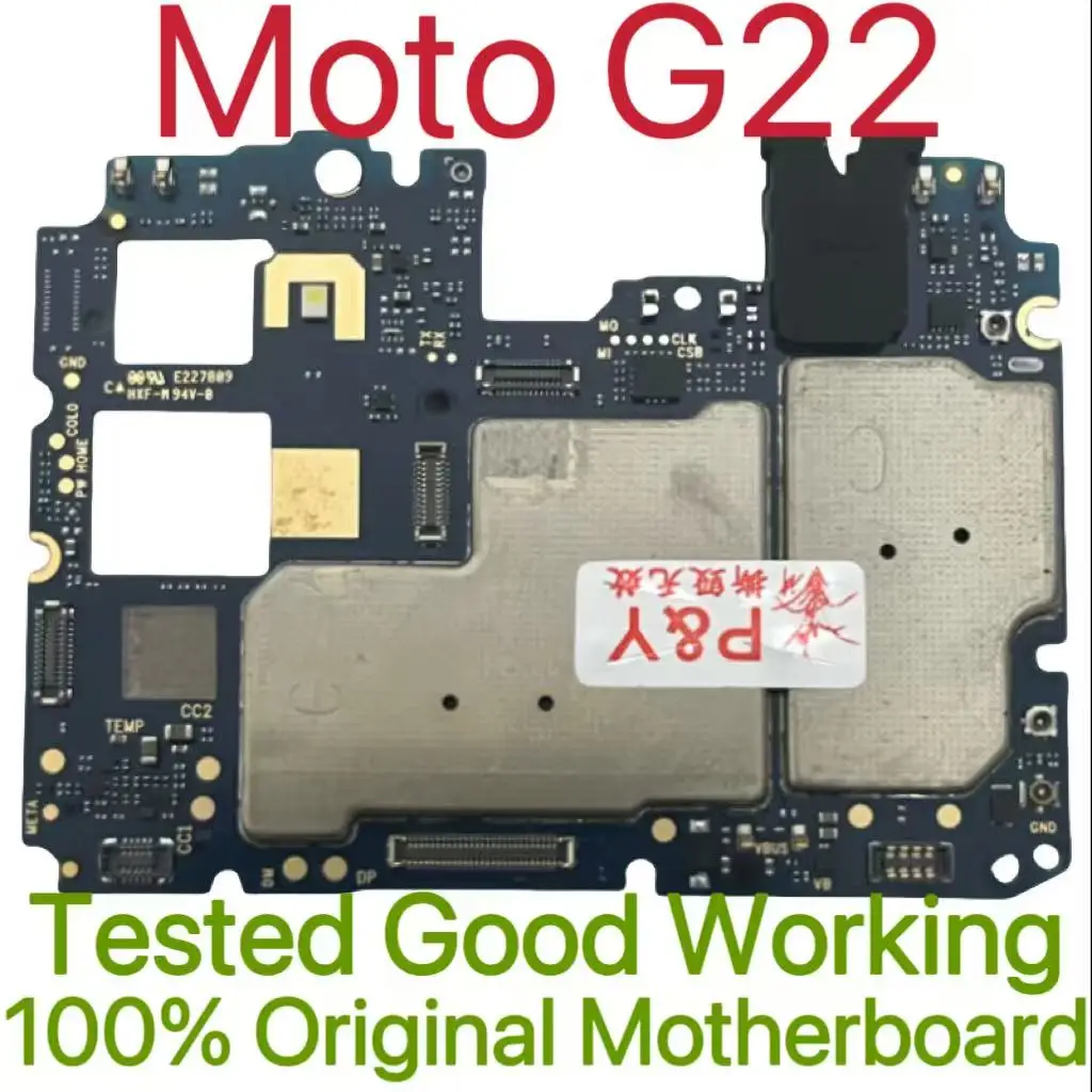 Global Version Original Unlocked Motherboard for Moto G22 Tested Circuit Plate Main Logic Board for Moto G22