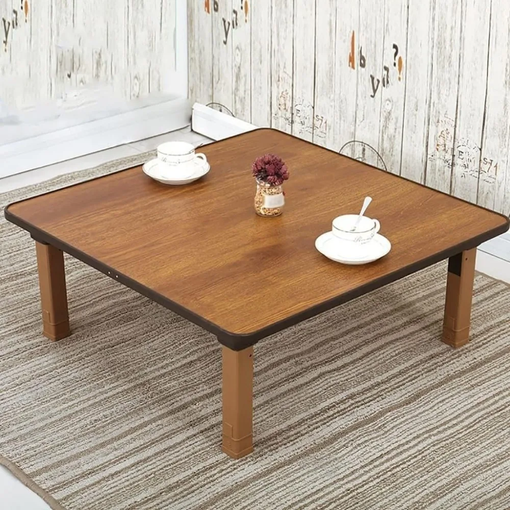 Japanese-Style Square Folding Tea Coffee Table,Small Desk, for Tatami Sitting On The Floor Bedroom Bay Window Tea Room