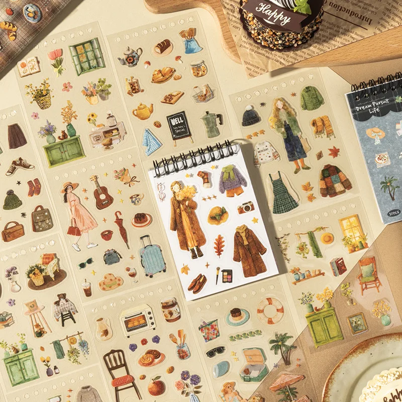 

20pcs Kawaii Stationery Stickers Dream Pursuit Life DIY Craft Scrapbooking Album Junk Journal Happy Planner Diary