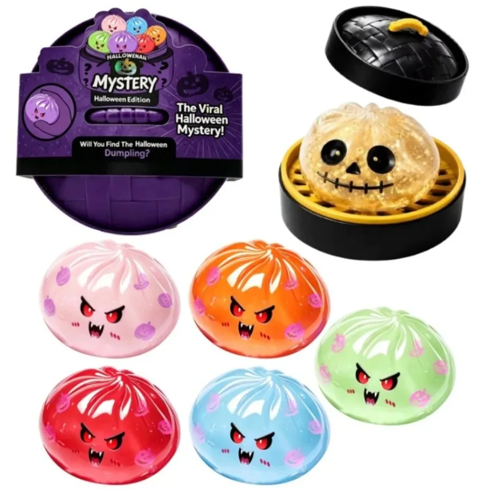 Simulation Skeleton Demon Vampire Dumpling Squishy Pressure Ball Slow Rebound Soft Pinch Stress Relief Squeeze Toys Halloween view 3