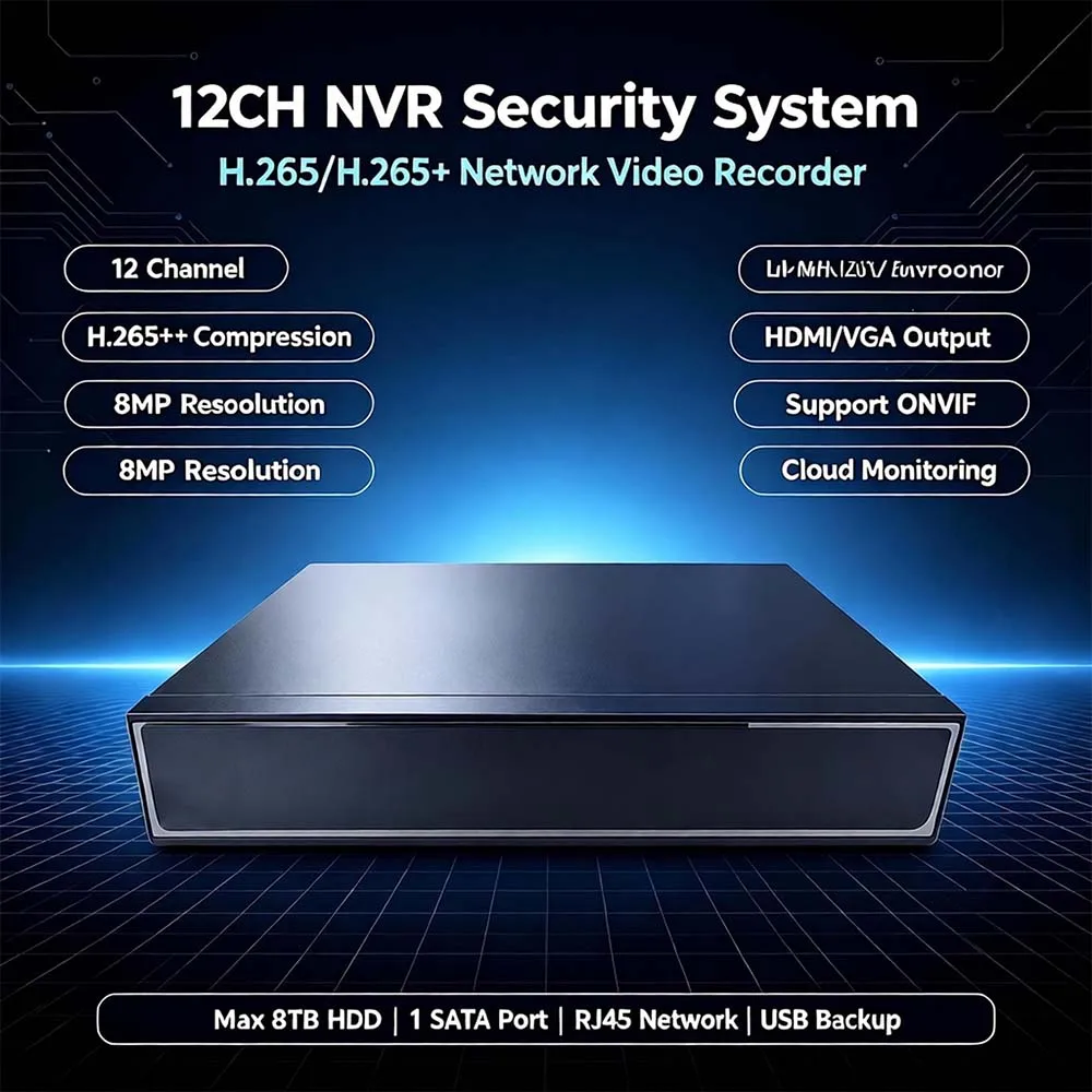 enregistreur-de-camera-ip-nvr-4k-a-12-canaux-h265-h264-prise-en-charge-onvif-sortie-audio-vga-hdmi-disque-dur-sata-unique-8-to-cloud-p2p-visualisation-a-distance