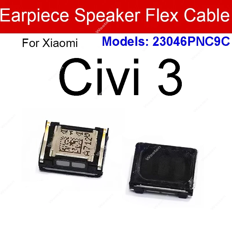 For Xiaomi Mi Civi 2 3 Mi 12 12S 12T 13 Pro Lite Earpiece Speaker Flex Top Speaker Built-in Earpiece Speaker Flex Cable Parts