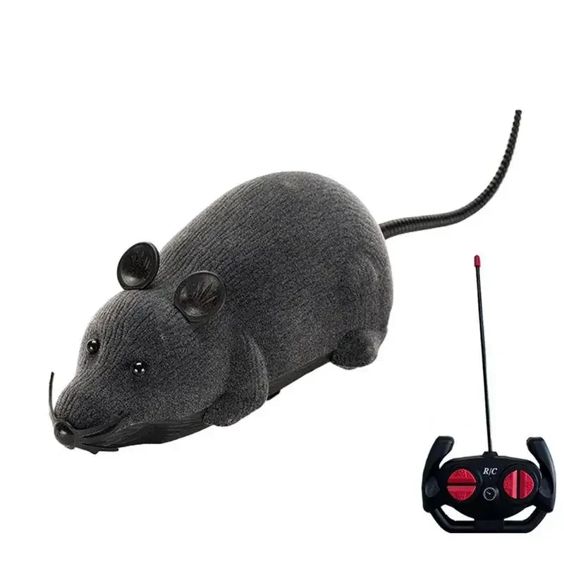 Robotic Mouse Cat Toy RC Mouse Cat Toy Squeaky Mouse Cat Toy Battery Powered Mimics Motion Of Real Prey Fun Interactive Play