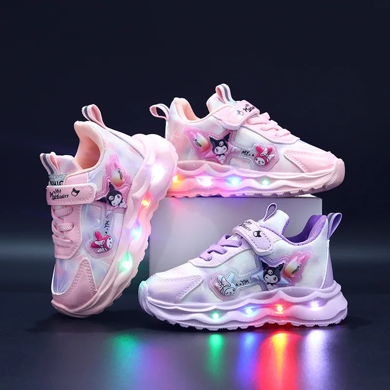 

Lovely Fashion Cartoon Baby Casual Shoes Classic LED Lighted Cute Infant Tennis Hot Sales Sports Toddlers Girls Sneakers
