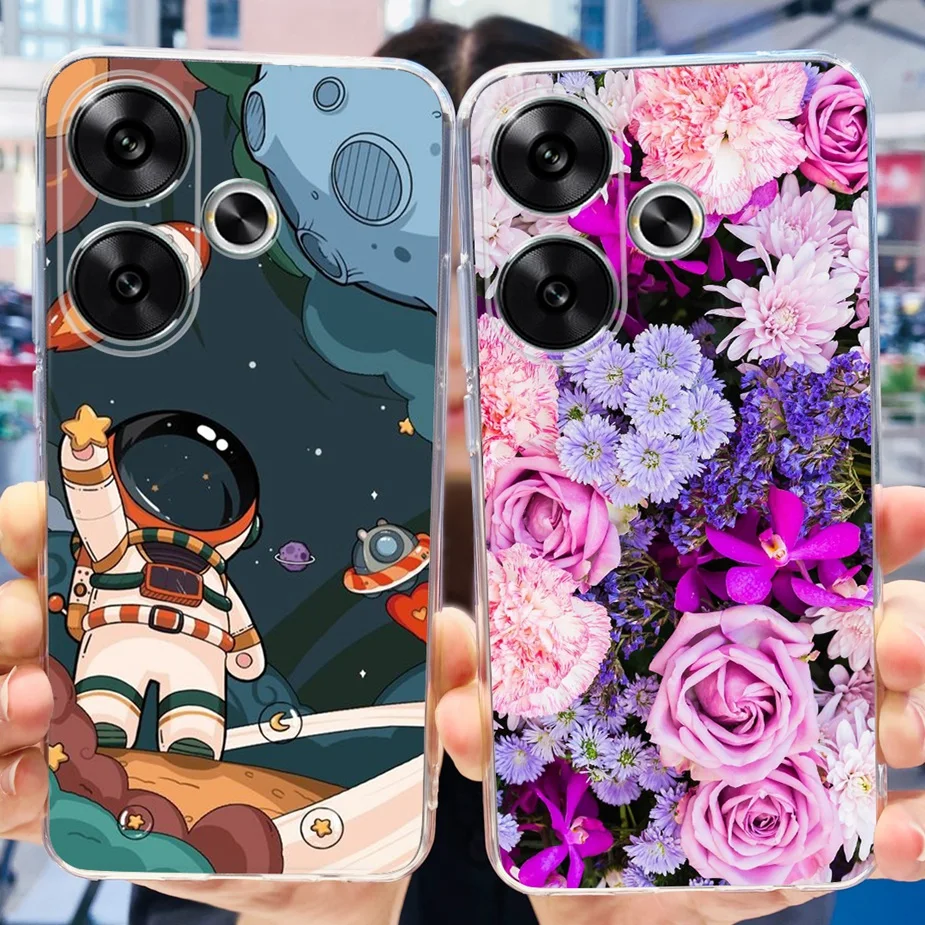 For Xiaomi Redmi 13 Case Stylish Painted Cover 6.79\'\' Soft Silicone Phone Case For Xiaomi Redmi 13 Redmi13 Back Cover Bags Coque