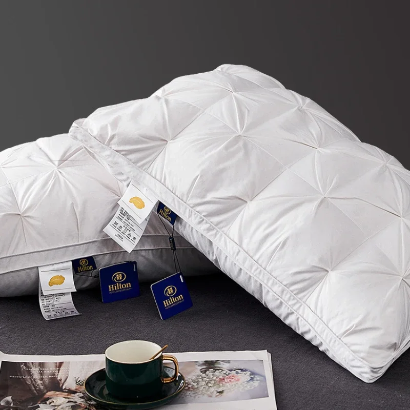 Cloud-Like Hotel Pillow: 95% Premium Goose Down Filling, Adjustable Loft for Neck Support, Ultimate Sleep Upgrade