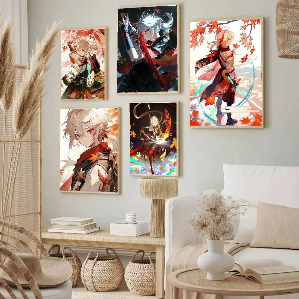 G-Genshin Impact Kaedehara Kazuha Poster Poster Mural For Living Room Bedroom Wall Office Wall Decor Gift For Friends Unframed
