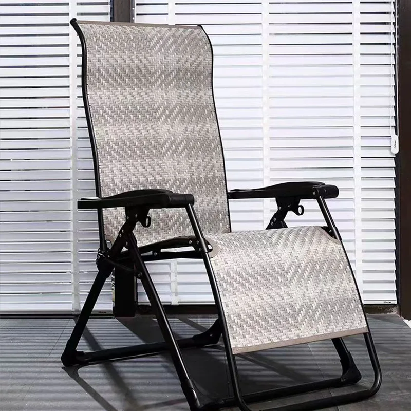 涼しい籐椅子、背もたれの高い昼休み、午後の昼寝用折りたたみリクライニングチェア