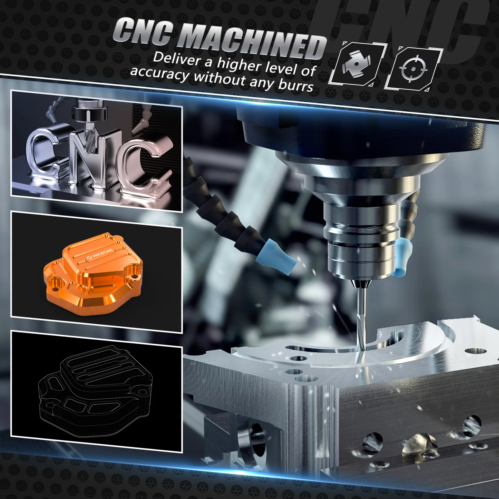 NICECNC ل 2024 KTM EXC 300 EXC 250 XCW 300 250 XC SX 300 250 2023 دراجة نارية الحق غطاء صمام الطاقة الحرس حامي الألومنيوم