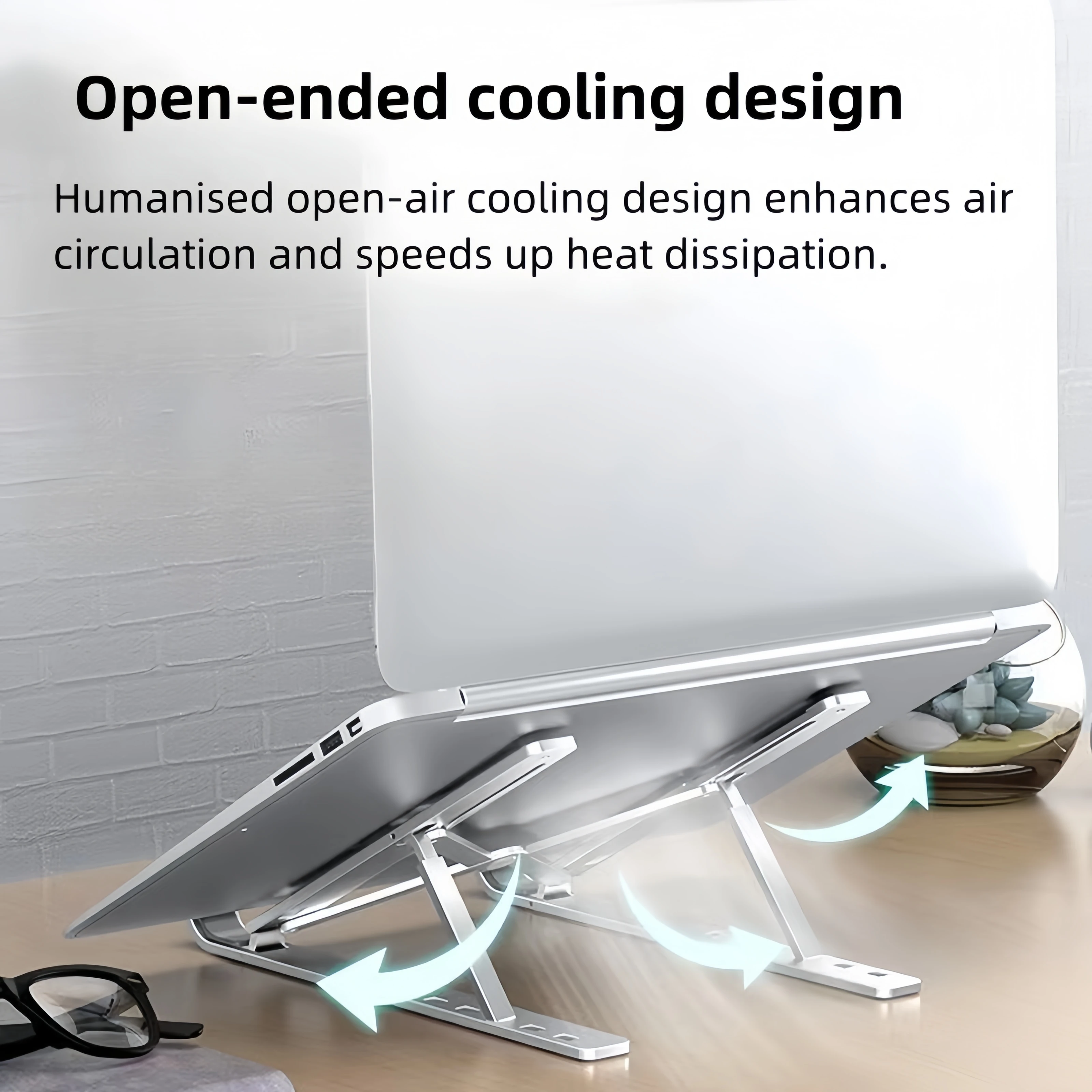 Aluminum Alloy Laptop Holder Stand 7 Gear Adjustable Foldable Portable for Notebook Computer Bracket Lifting Cooling Holder