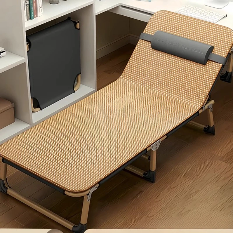 

Portable Folding Bed Cot Compact Adult Sleeper for Office Nap & Home Care Lightweight Camping Guest Bed with Mattress Pad