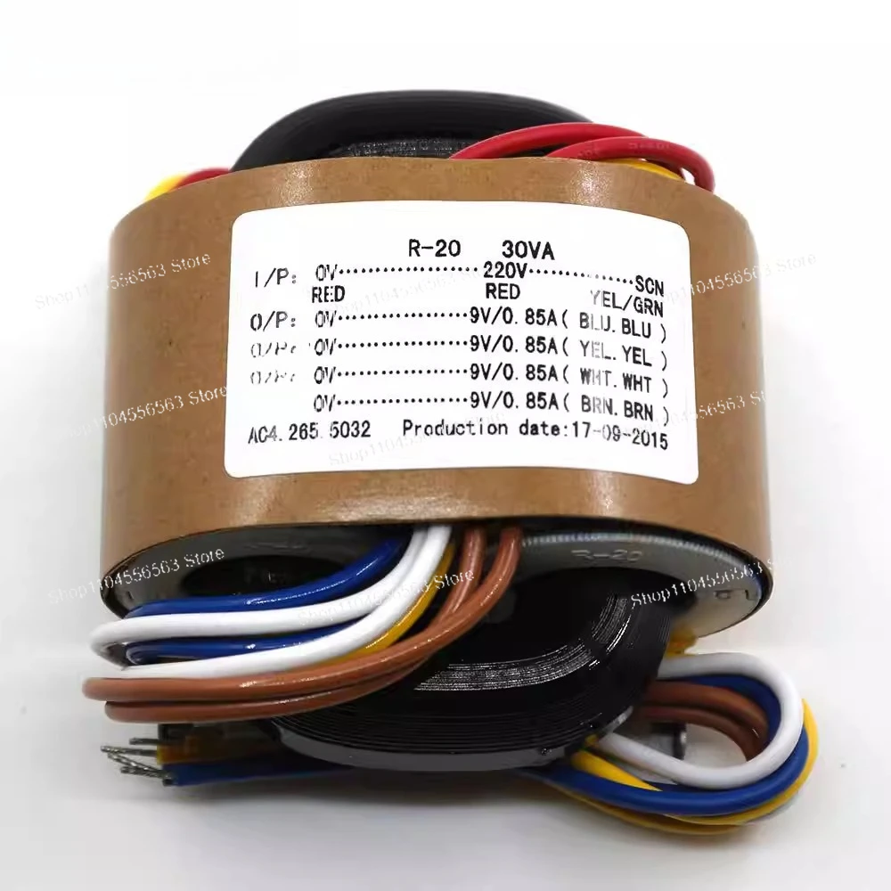 30W R-Core Transformer, Made-in-China Pure Copper, Multiple Voltage Options Available