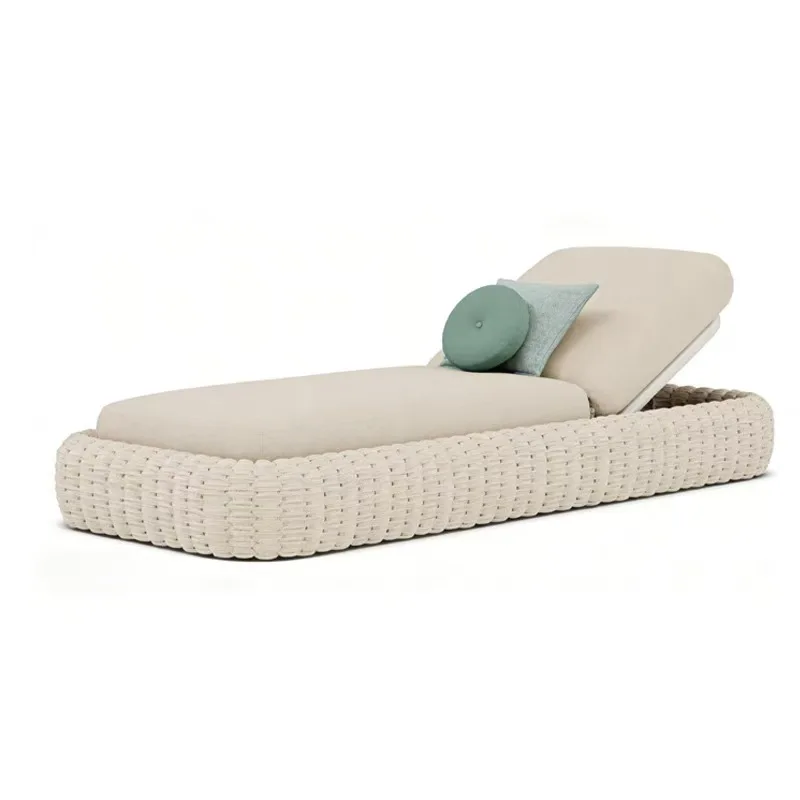 Outdoor bed rope hot spring hotel pool lounge chair