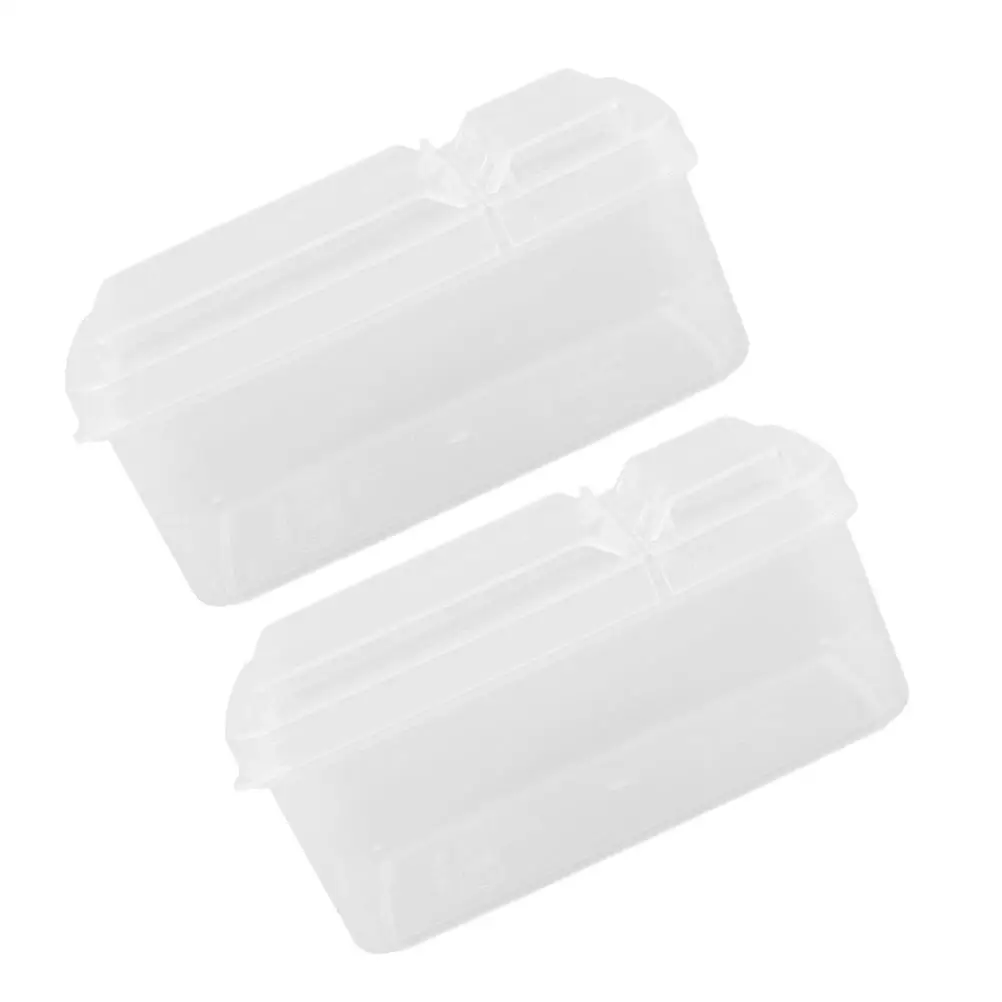 

2Pcs Cheese Storage Container Reusable Sealed Fridge Cheese Keeper For Refrigerator Organizer Transparent Boxes