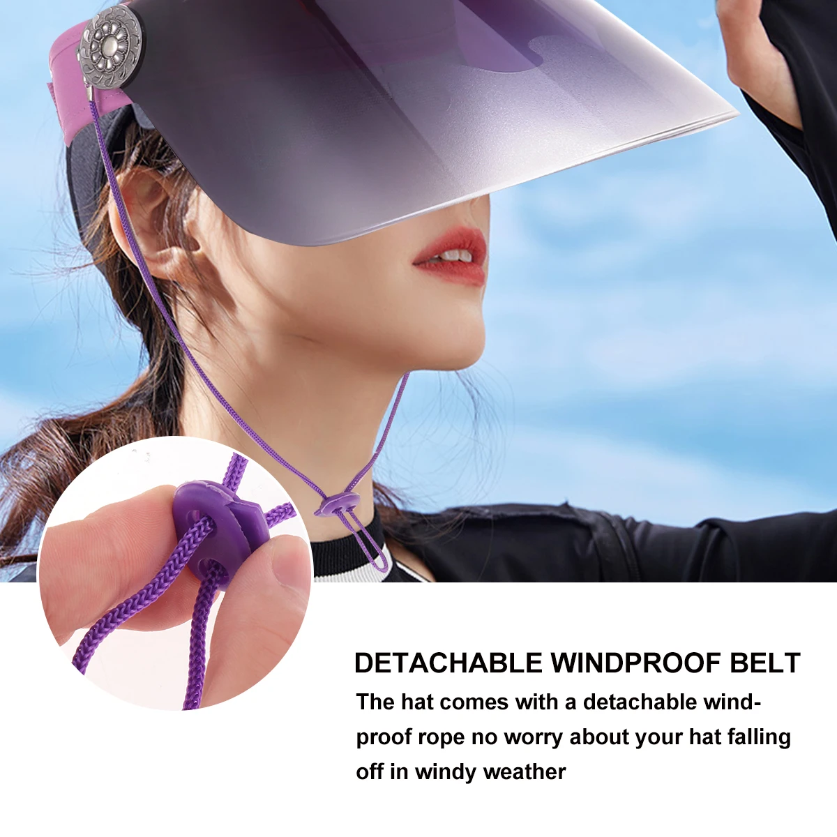 

Sun Visor Protective Cap Protection Hat Sunshade Bucket Cap Women Cycling Outdoor Transparent Dust Proof