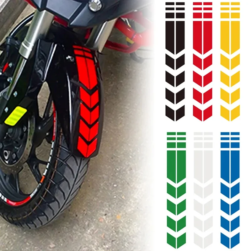 Motorcycle Arrow Stripe Stickers Fender Paste Universal Waterproof Reflective Motorbike Tape Decal Moto Decoration Accessories