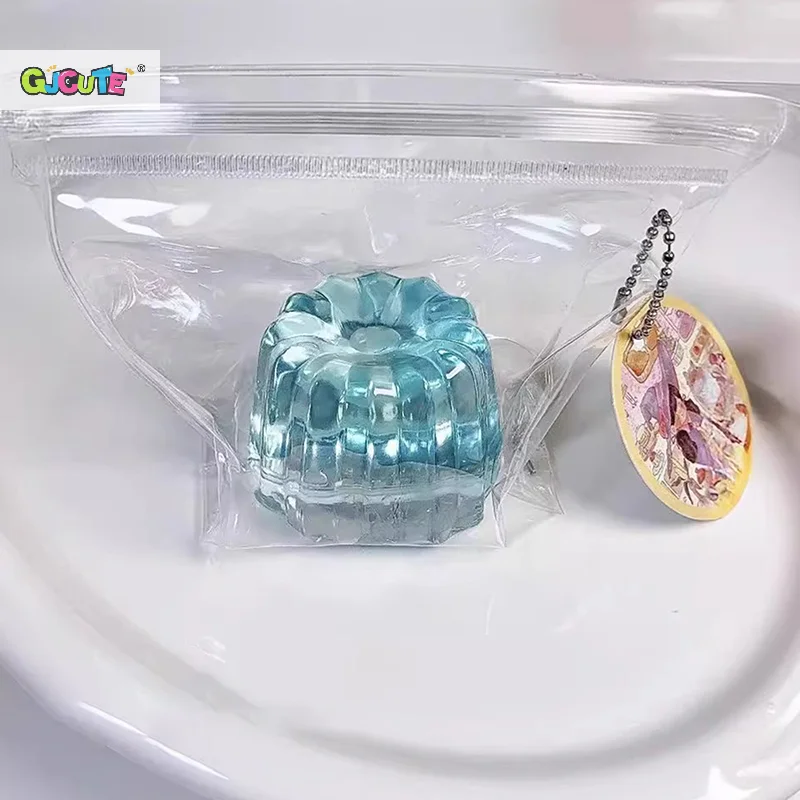 Kawaii TPR Ice Blue translúcido Super Soft pudín Cat Paw juguete pegajoso para apretar juguetes suaves para aliviar el estrés para niños y adultos regalos únicos