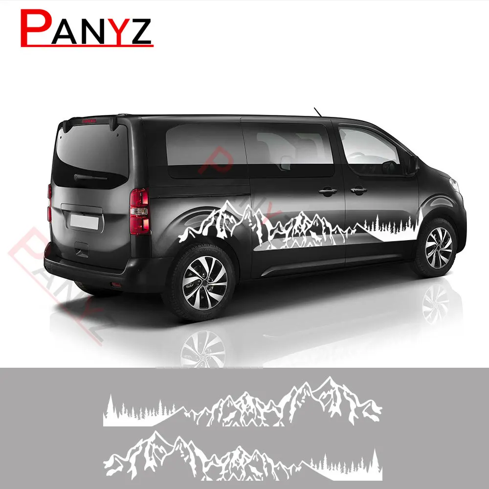 2Pcs/Lot Car Stickers Motorhome Camper Van For Peugeot Expert Fiat Scudo Citroen Jumpy DIY Graphics Decals Tuning Accessories