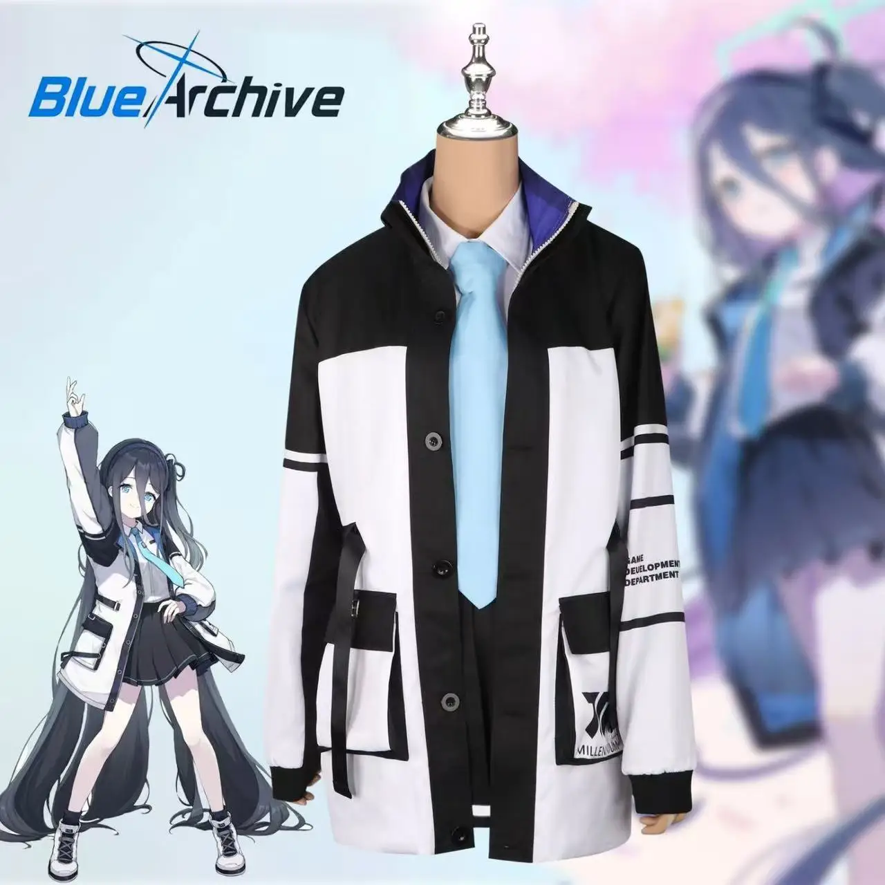 

Anime Game Inspired Casual Cargo Jacket Set - Blue Archive Alice (Shirt Included)