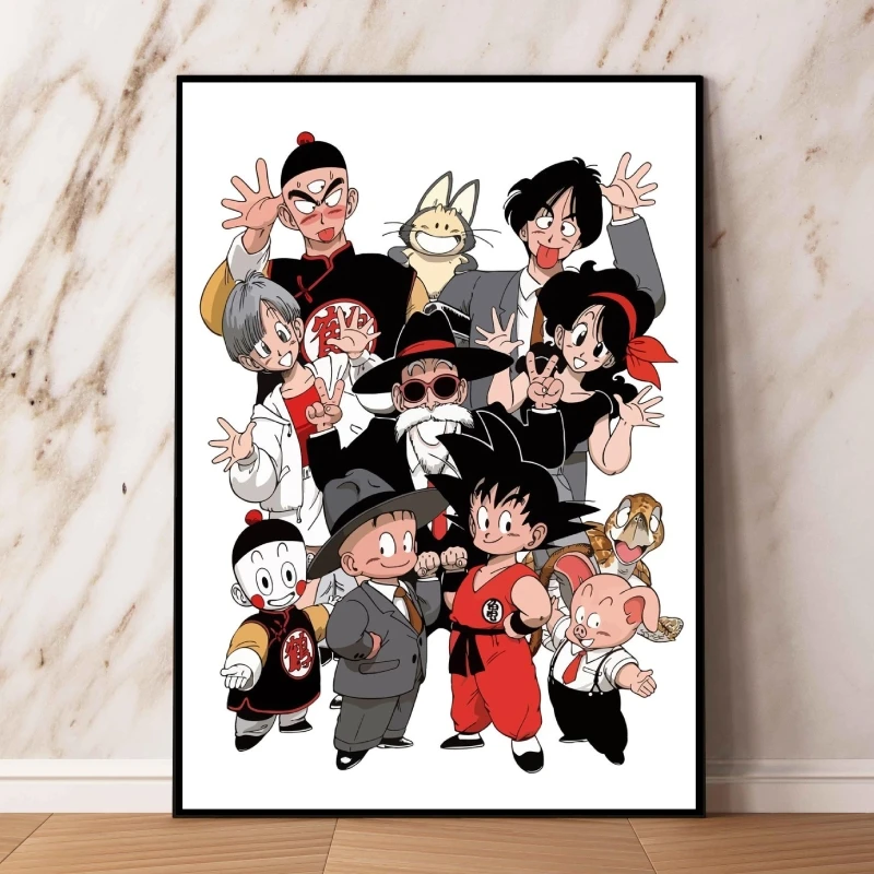 Anime Dragon Poster Ball Childhood Son Goku Wall Mounted Art Print Painting Modern Home Living Room Canva Painting Decoration