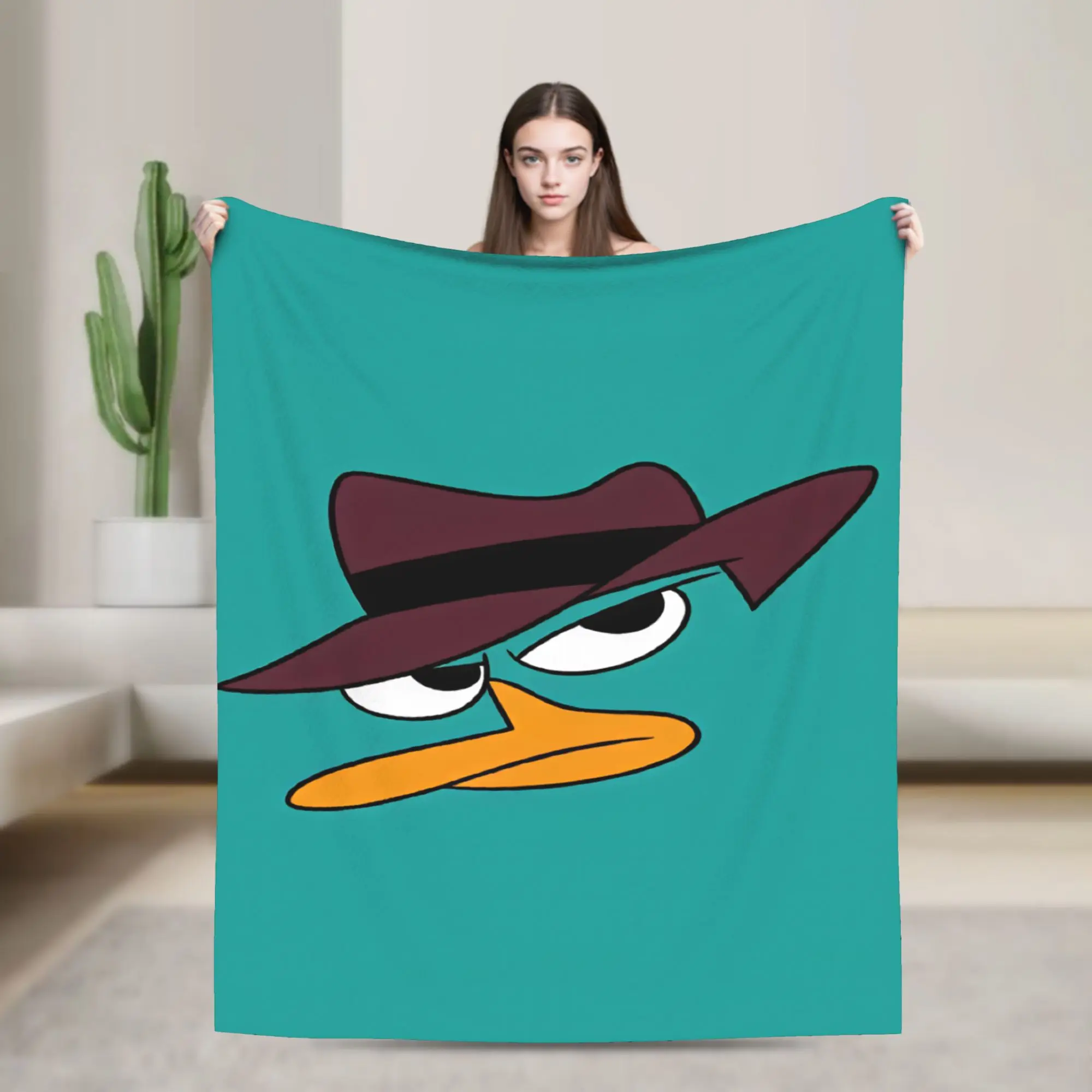 Soft Blanket Child Picnic Perrys The Platypused Throw Blanket  Flannel Bedspread For Home Decor Street Trend Sofa Bed Cover