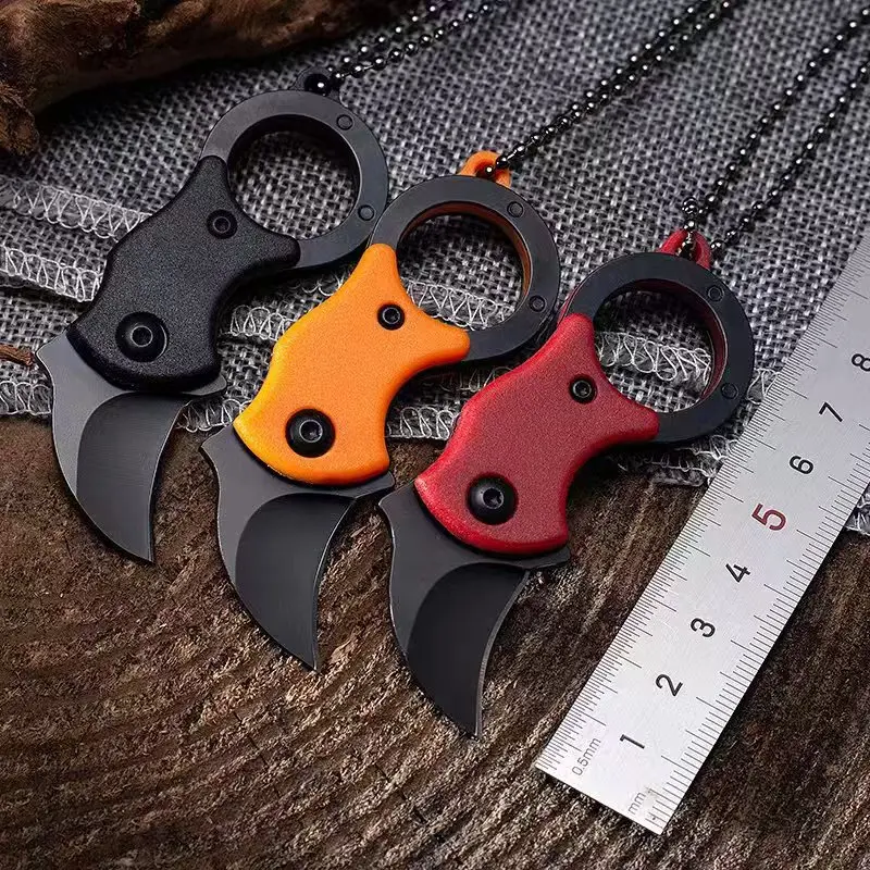 Mini coltello pieghevole, lama affilata per l'apertura di pacchi espressi, accessorio per appendere portachiavi, coltello da esterno portatile