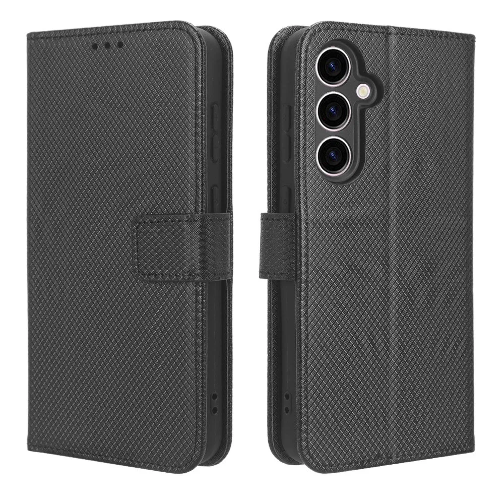 For Samsung Galaxy S23 FE Luxury Flip Diamond Pattern Skin PU Leather Wallet Case For Samsung S23FE SamsungS23FE Phone Bag