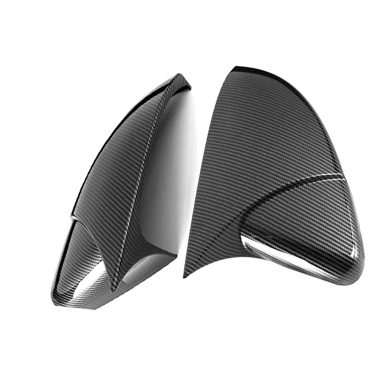 For Volkswagen Golf MK7 MK7.5 GTI GTD R Rear View Mirror Cover Bullhorn Conversion Universal Carbon