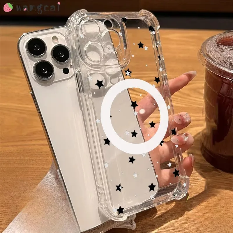 For Motorola Moto G42 G32 G84 G34 G24 Power G85 G04s E14 G04 G54 G14 G72 G23 5G 4G Cute Cool Star Clear Soft Wireless Phone Case