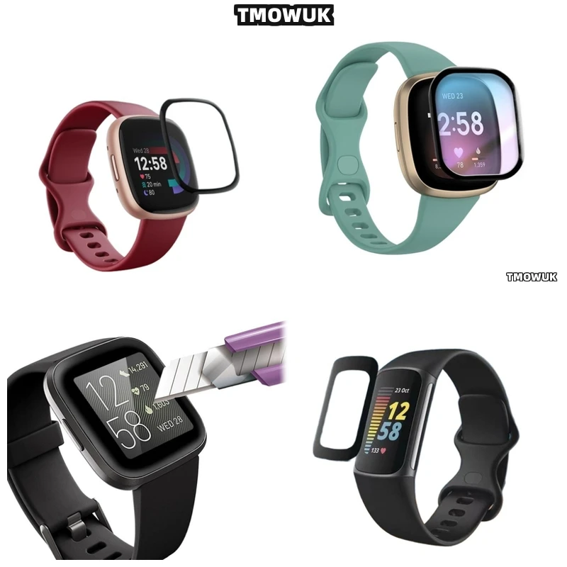 

For Fitbit Sense 2 Versa3 2 4 Inspire 3 Charge 6 5 Screen Protective Film 3D Curved Anti - Scr Soft Flexible