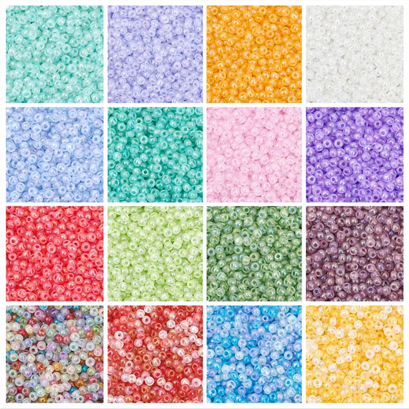 High Quanlity 2mm Glass Round Beads for DIY Craft Project Bracelet Necklace Jewelry Making Waist Beads Small Pony Spacer Beads