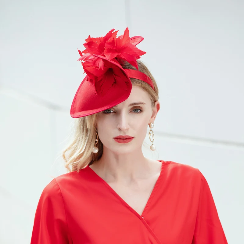X4163 Lady Summer Celebrities Fedora Hat British Style Royal Ascot Hat Girls Fascinator Hat Women Millinery Adjustable Cap