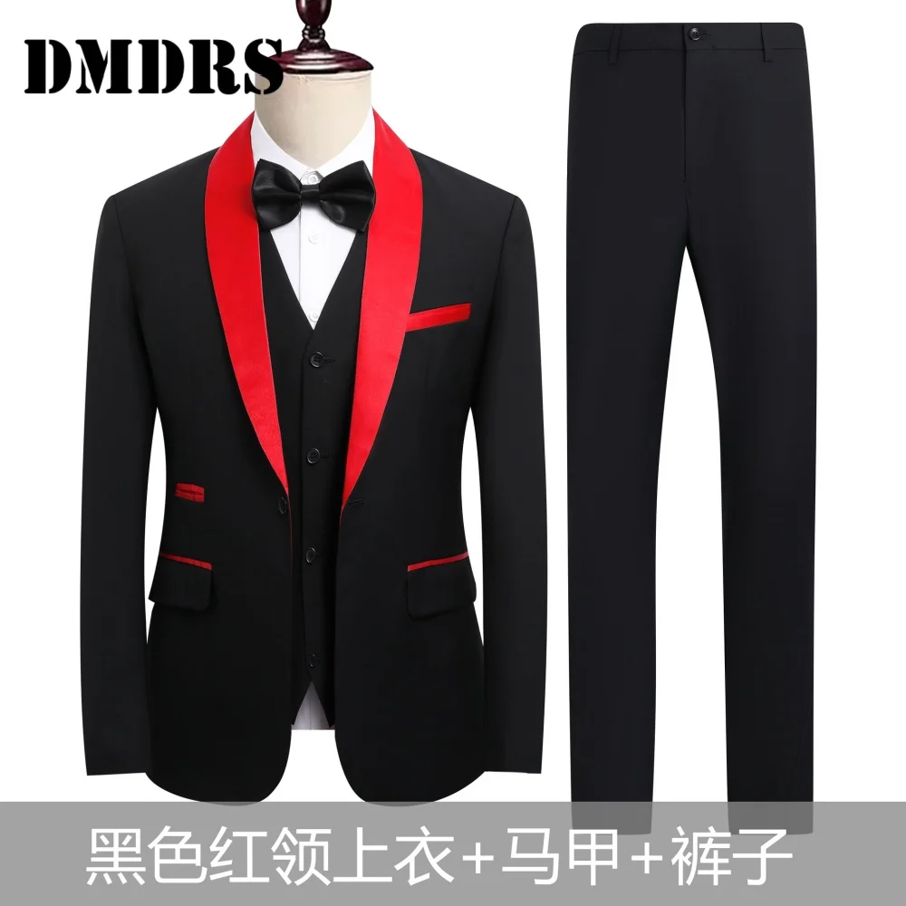 Formal Color Block Mens 3 Piece Luxurious Business Suit Set Suitable For Weddings Groom Office Mens Attire Graduation Ceremony