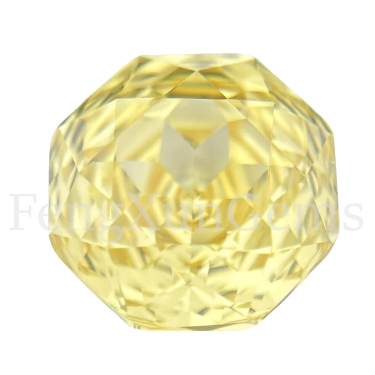 New 5A L-Yellow Millennium Octagon Rose Cut Cubic Zirconia Loose Gemstones for Jewerly Making