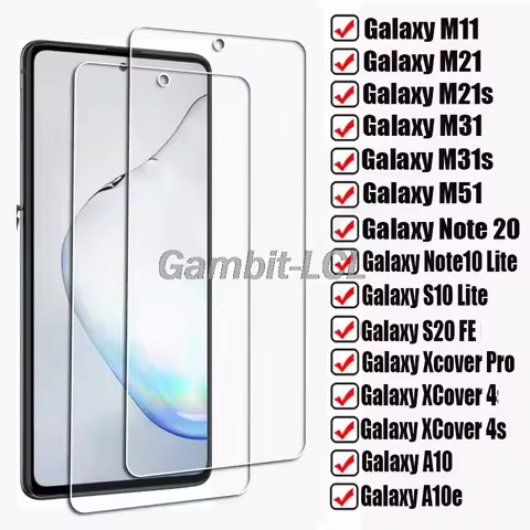 2PCS For Samsung Galaxy M21 M21s M31 M31s M51 Note10 S10 Lite 20 S20FE Xcover Pro 4s 4 A10 Tempered Glass Protective Screen Film